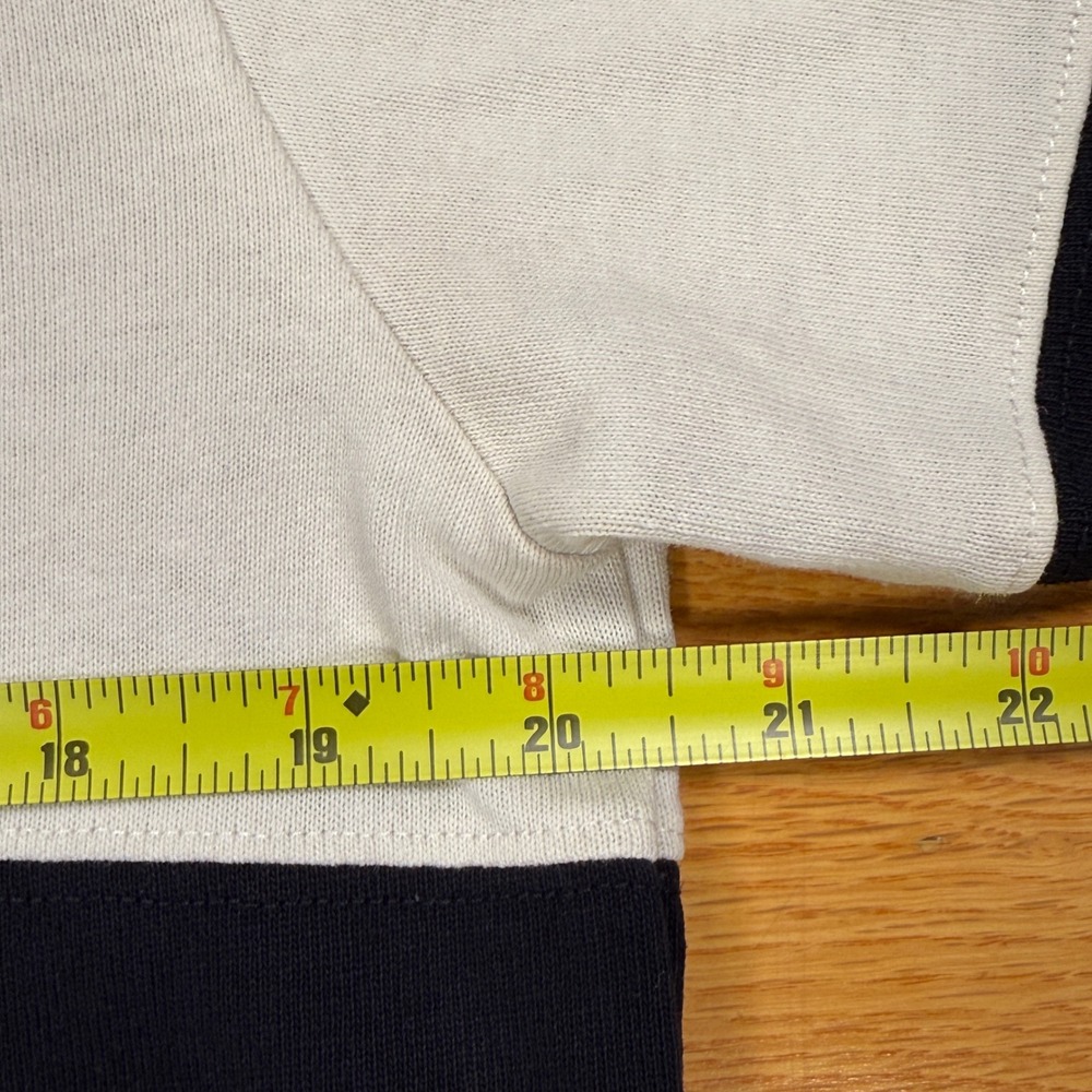 Norse Projects Medium Ruben Colour Block Long Sleeve Polo Shirt Navy White Mens - Picture 5 of 9